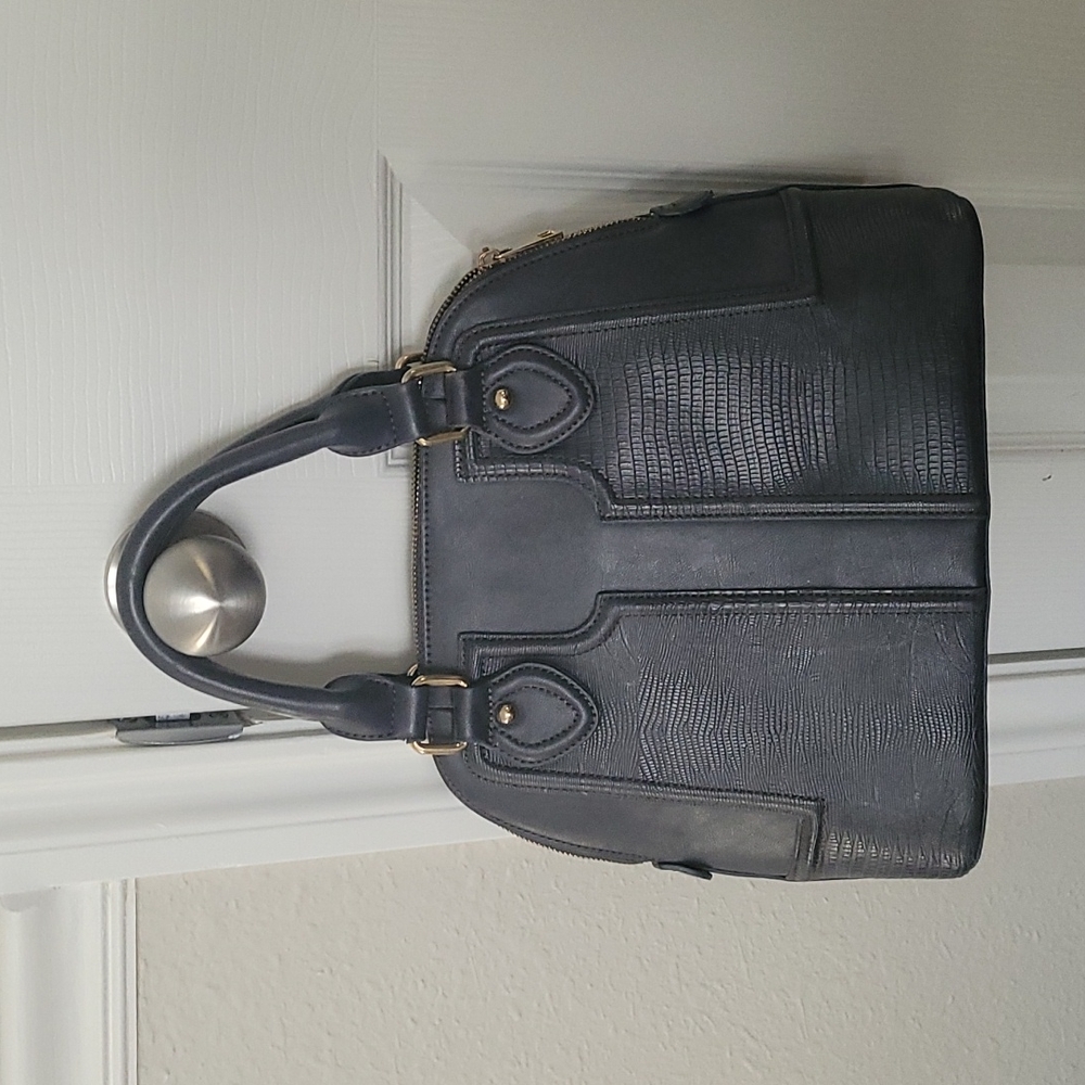 Sole Society Navy large Dome Structured handbag with detachable crossbody strap